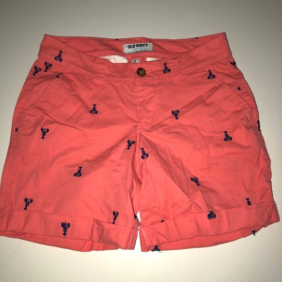 Old Navy Roll Up Lobster Shorts Cotton 